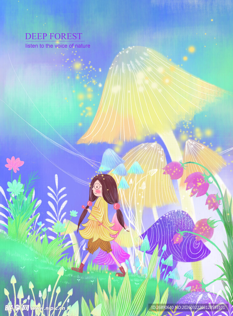 梦幻森林中的少女奇遇