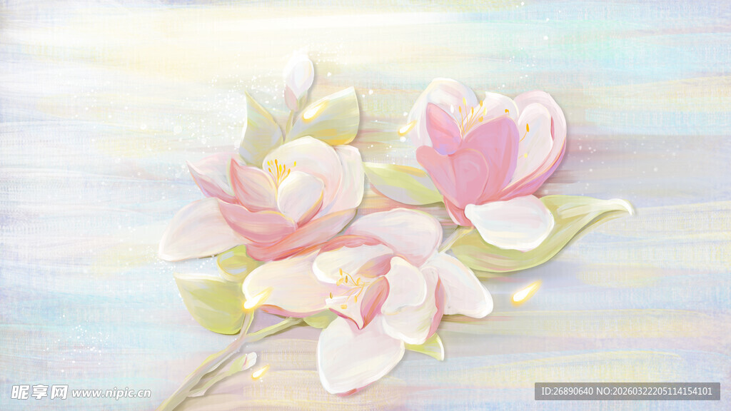 粉色玉兰花特写