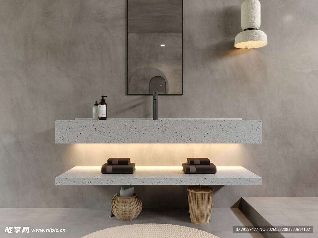 现代简约风格浴室洗手台