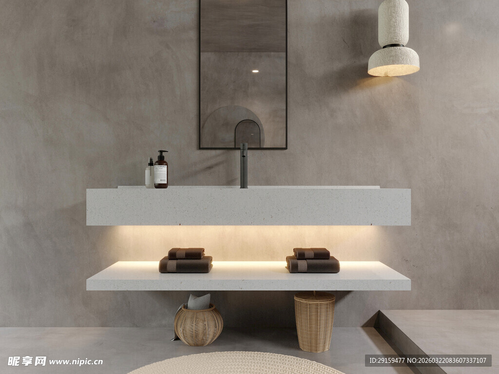 现代简约风格浴室洗手台