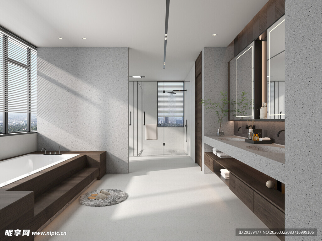 现代简约风的卫浴空间