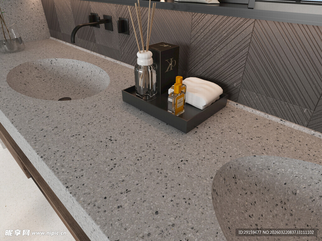 现代双洗手台设计