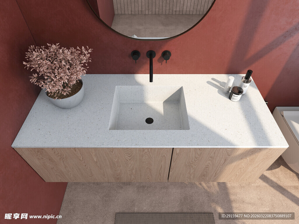 现代简约风格浴室洗手台