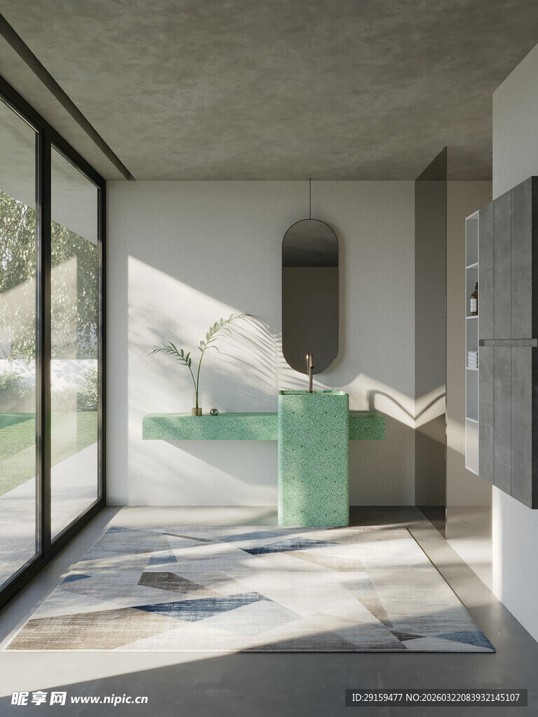 现代简约风室内外过渡空间