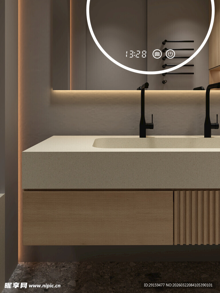 现代简约风格浴室洗手台