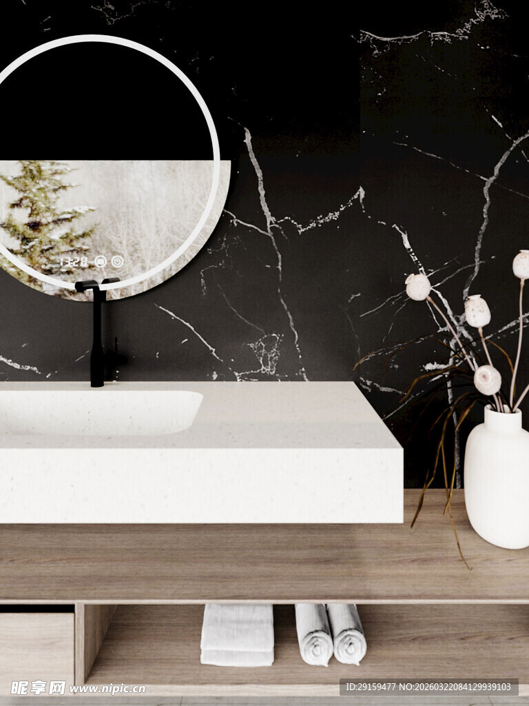 现代简约风浴室洗手台