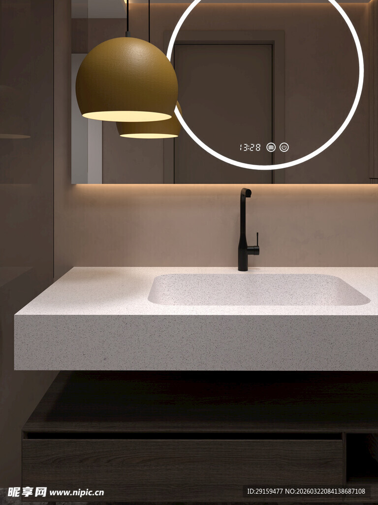 现代简约风格洗手台设计