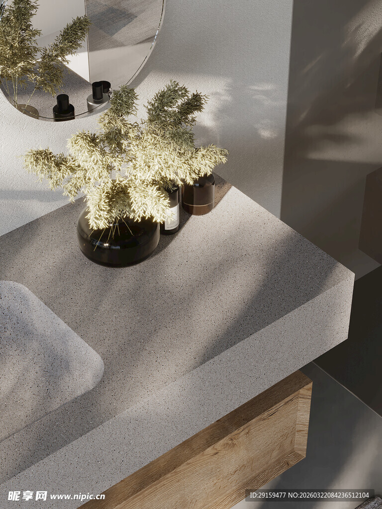 简约风盆栽摆件展示