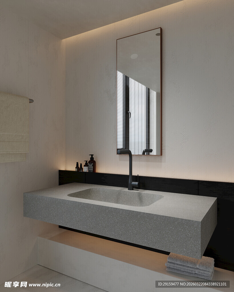 现代简约风格浴室洗手台