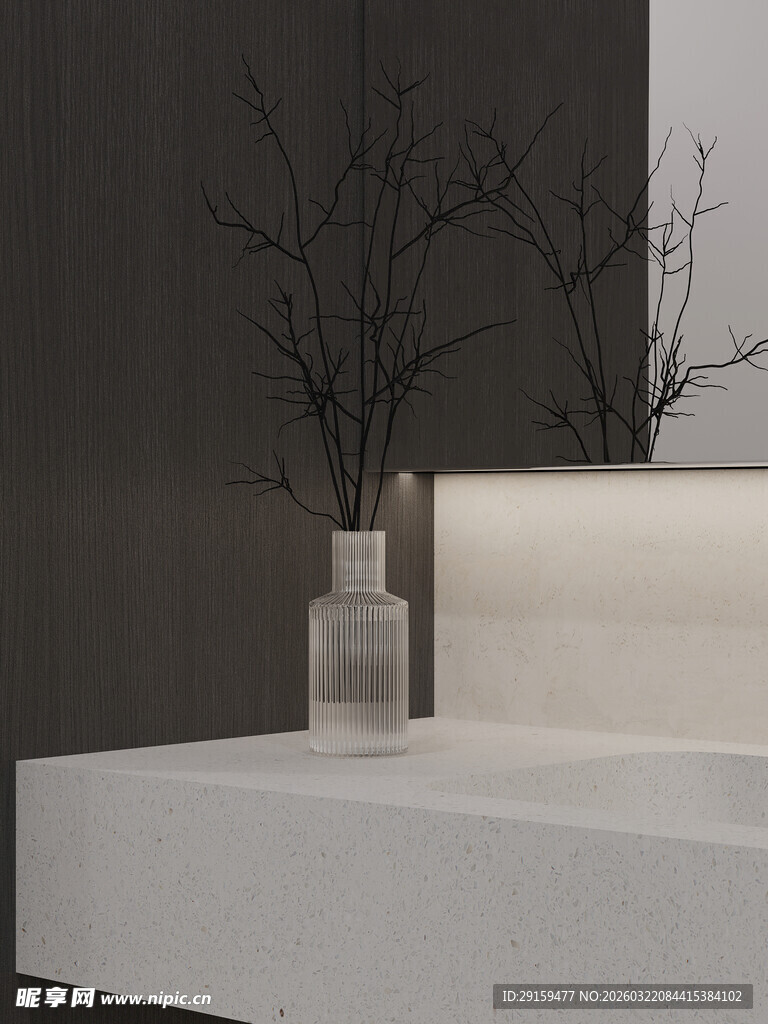 现代简约风格洗手台摆件