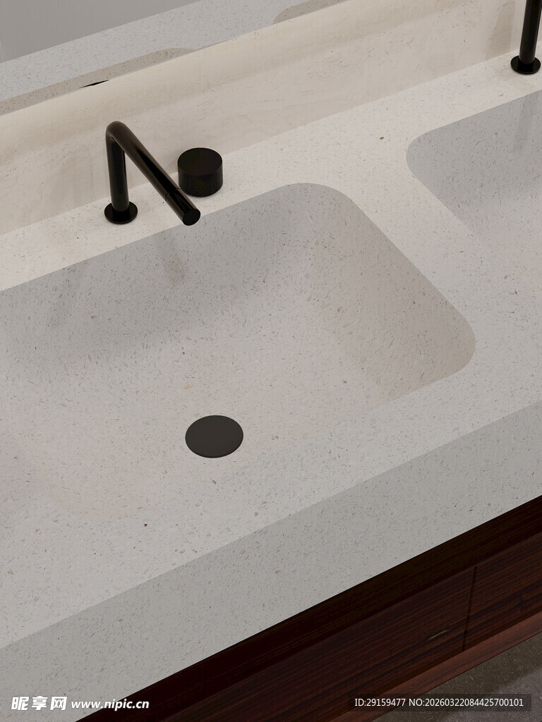 现代简约风格白色洗手盆