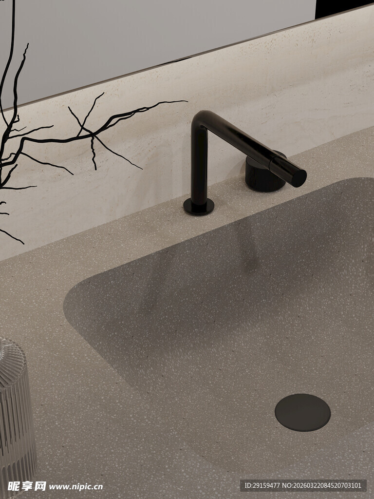 现代简约风洗手池设计