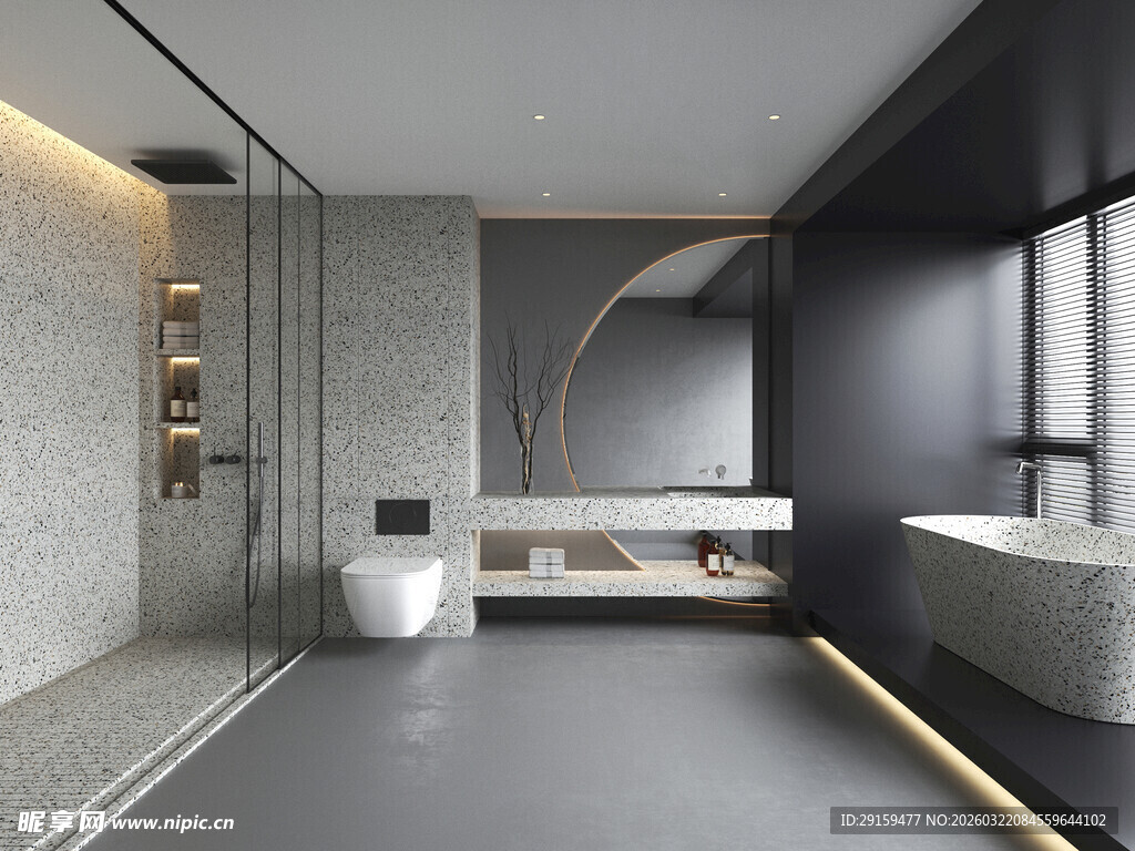 现代极简风浴室设计