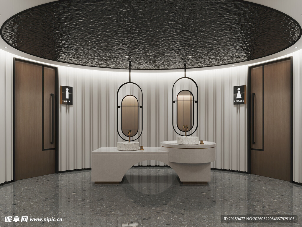 现代奢华风格双洗手台浴室