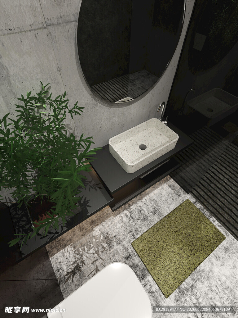 现代简约风浴室一角