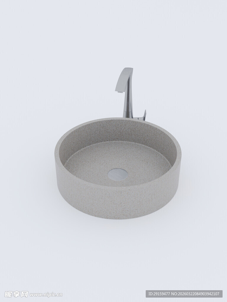 简约圆形洗手盆