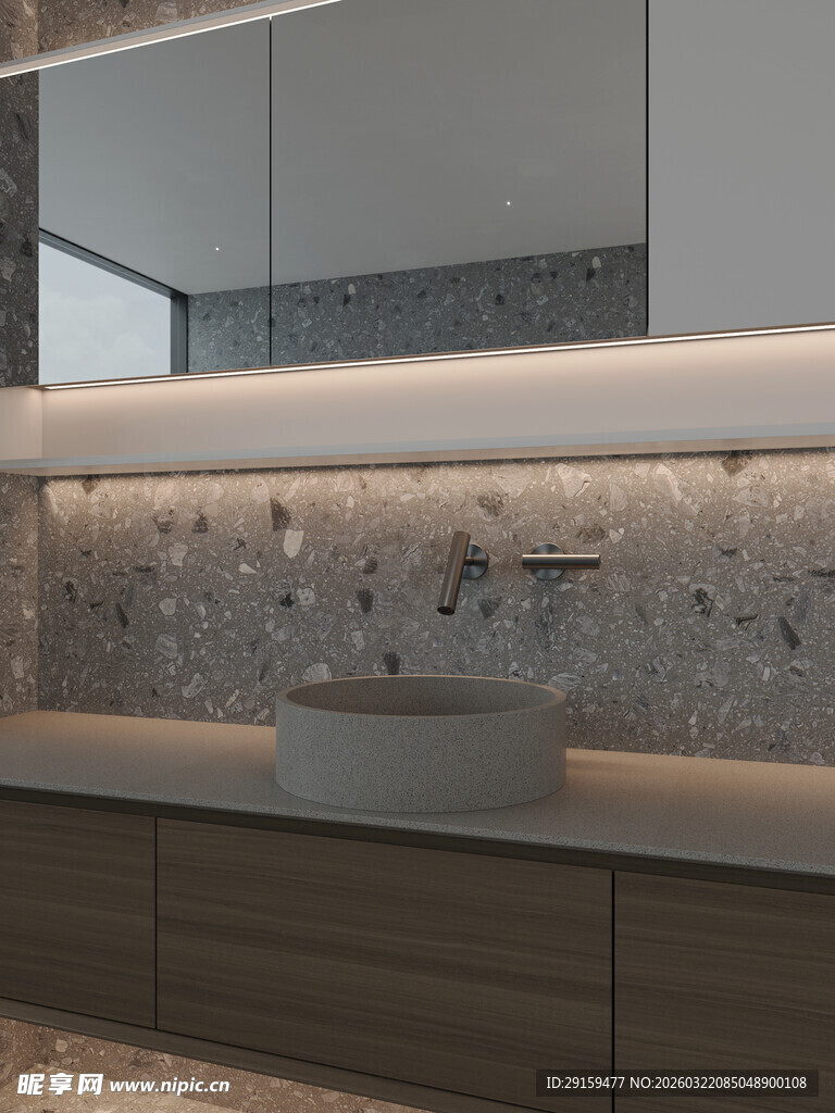 现代简约风格浴室洗手台