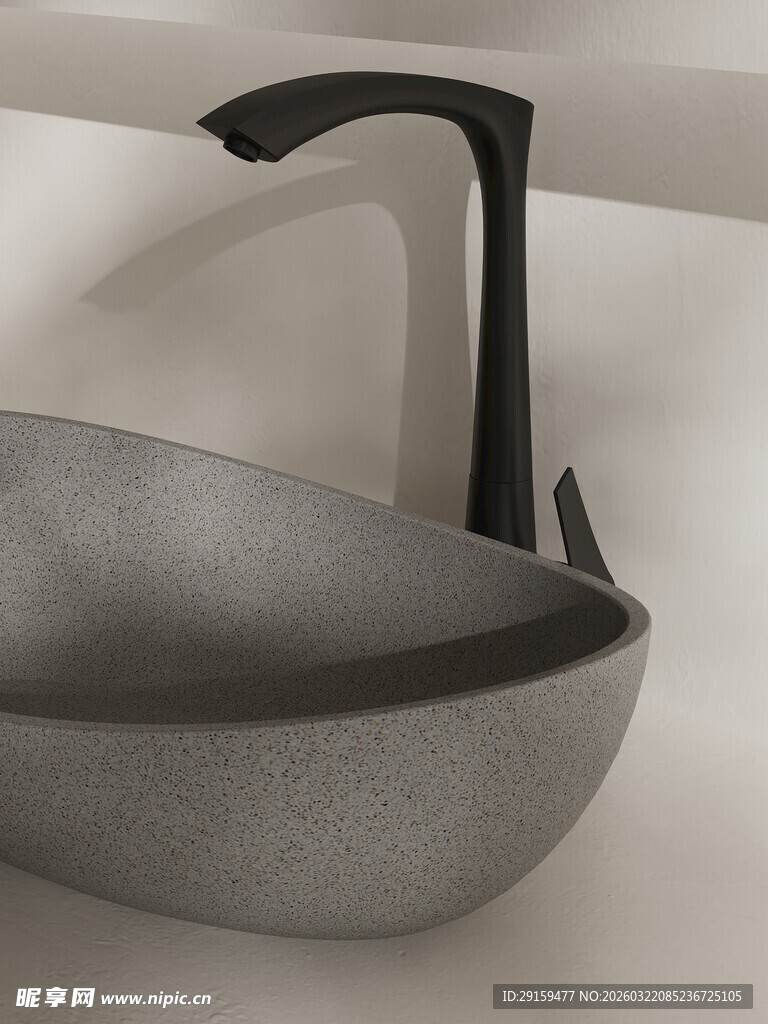 现代简约风格洗手盆及龙头