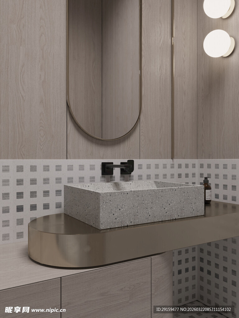 现代简约风浴室洗手台