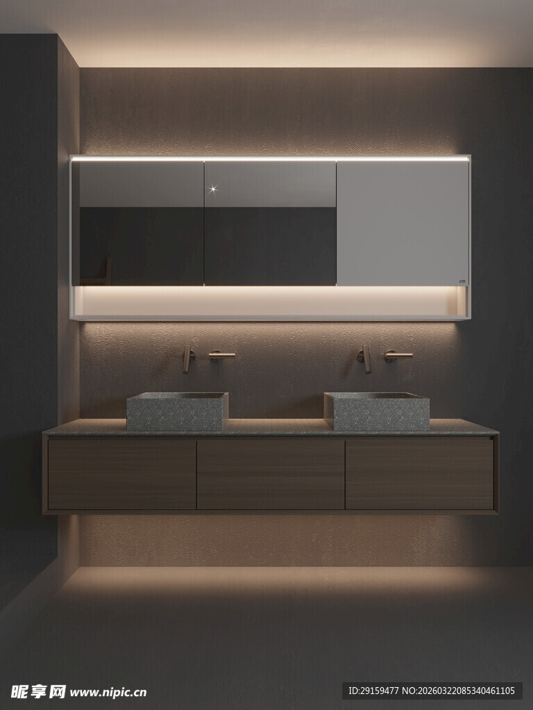 现代简约风卧室床头背景