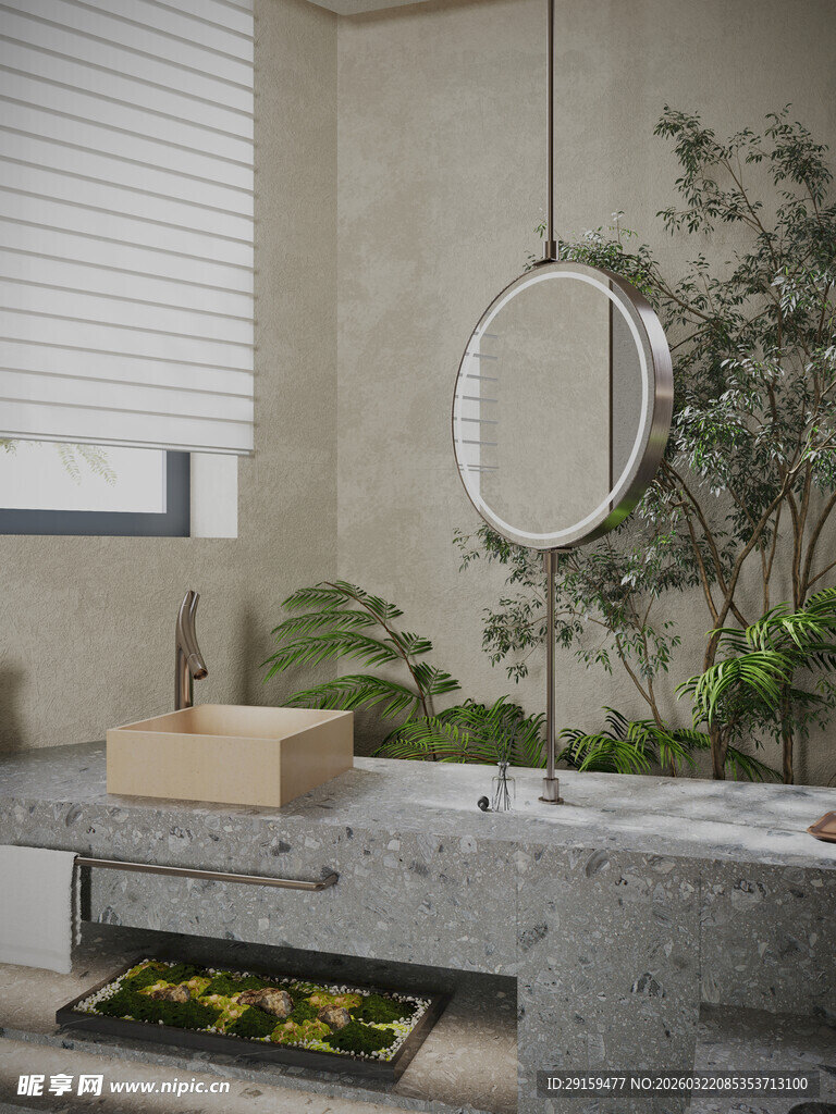 现代简约风浴室洗手台