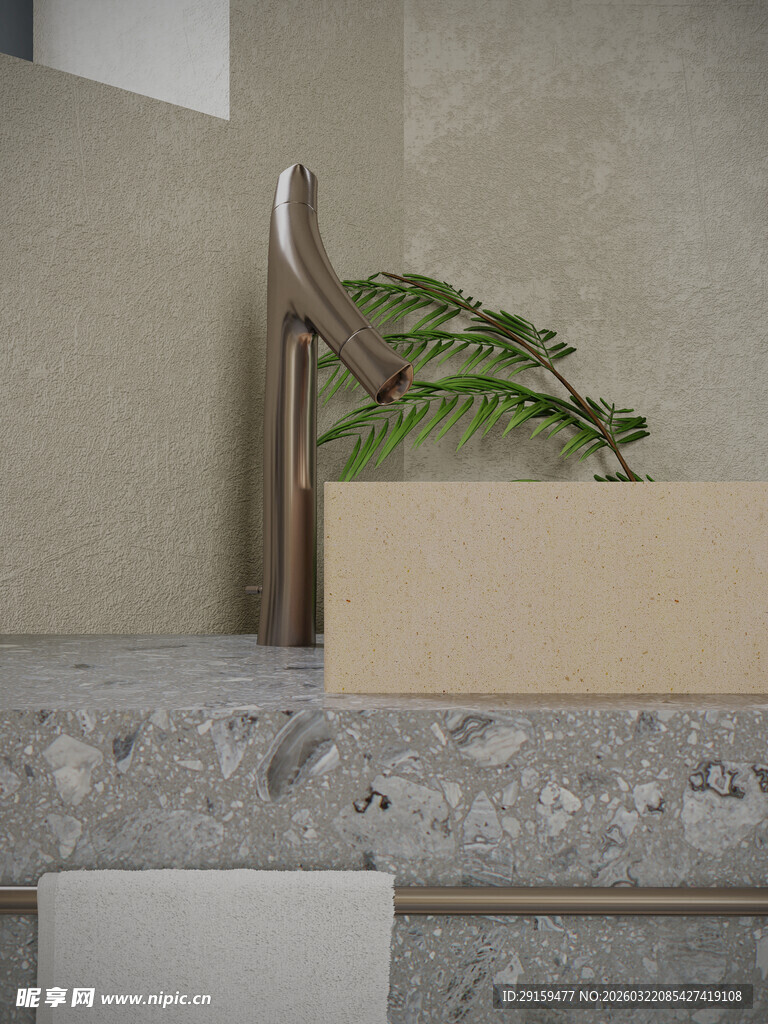 室内角落绿植与台阶景致