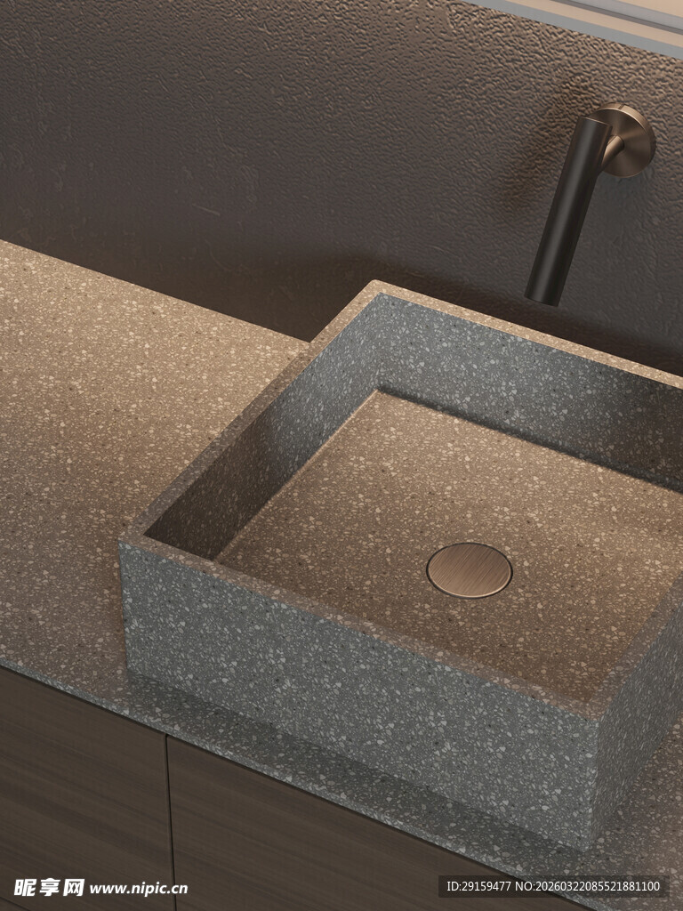 现代简约风格方形洗手盆