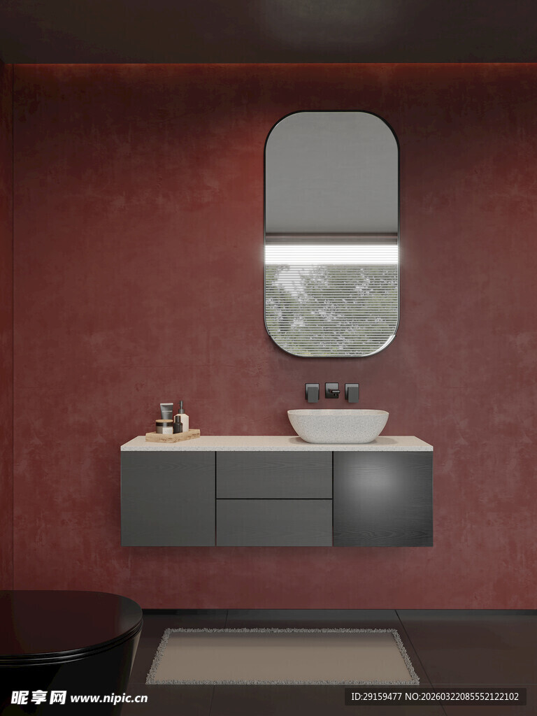 现代简约风浴室洗手台