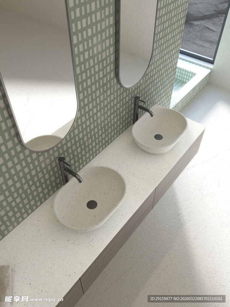 现代简约风格浴室洗手台