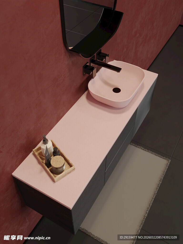 简约洗手台设计场景展示