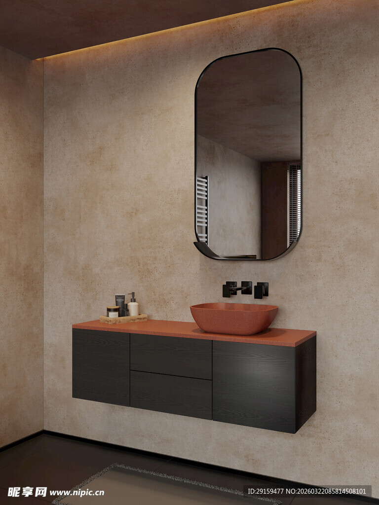 现代简约风格浴室洗手台