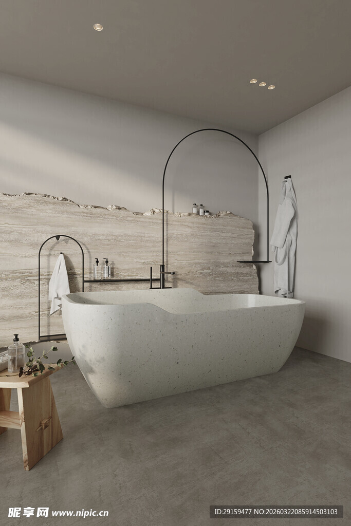 现代简约风浴室浴缸设计