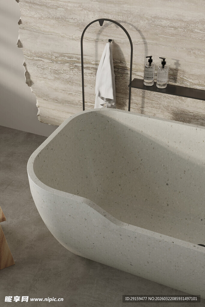 现代简约风独立式陶瓷浴缸