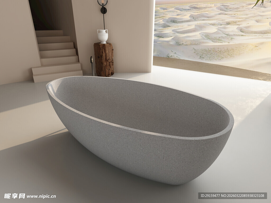 现代简约风格独立式浴缸