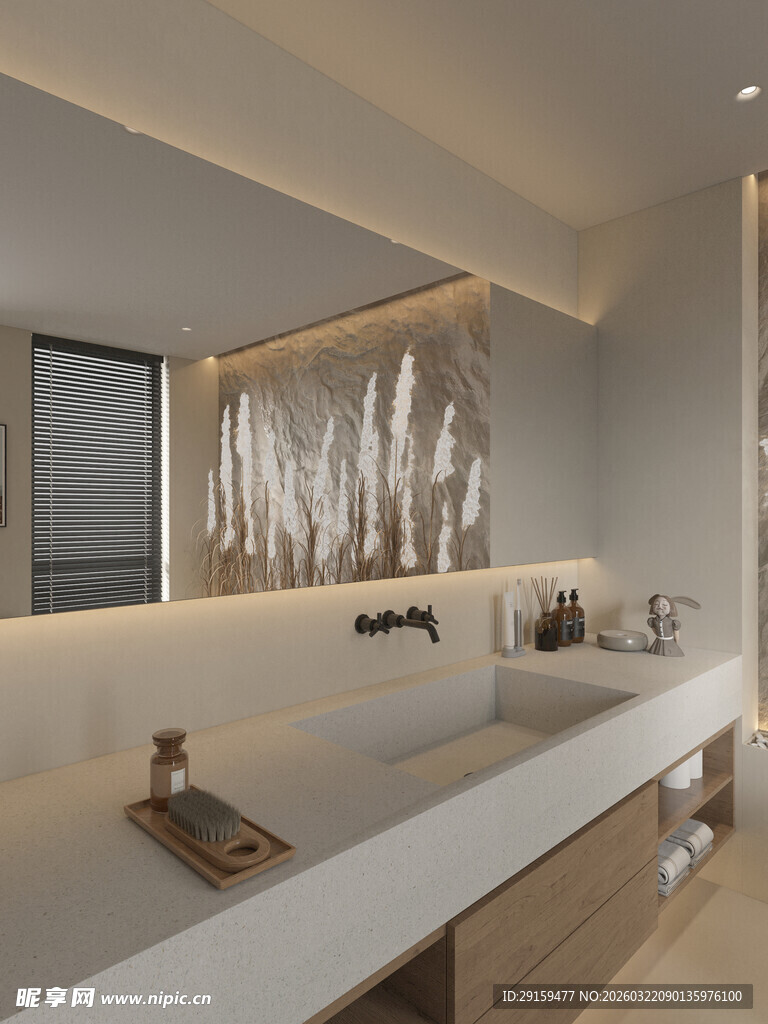 现代简约风格的精致洗手台