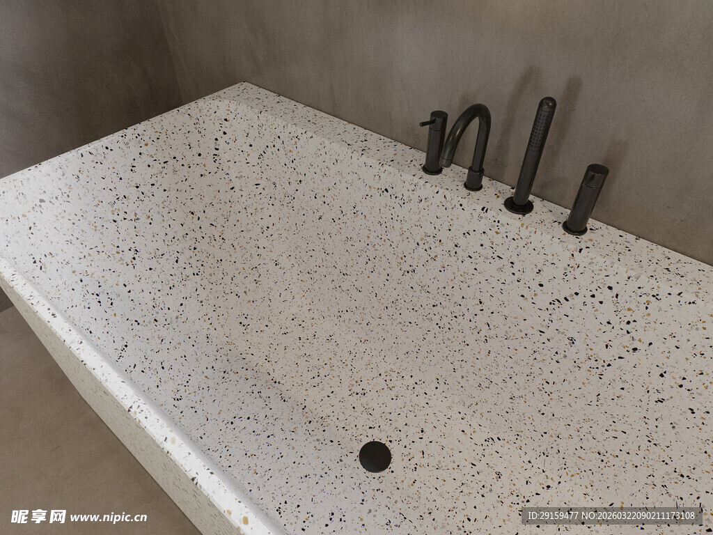 现代简约风格白色浴缸