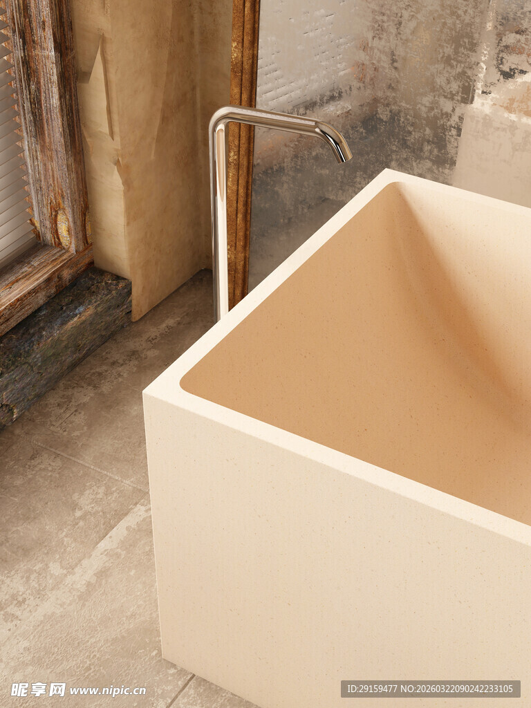 简约方形洗手池