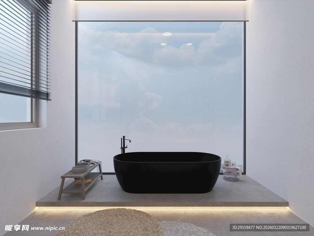 现代简约风浴室大窗设计