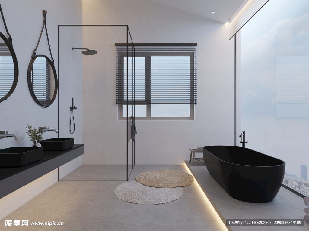 现代简约风的浴室空间