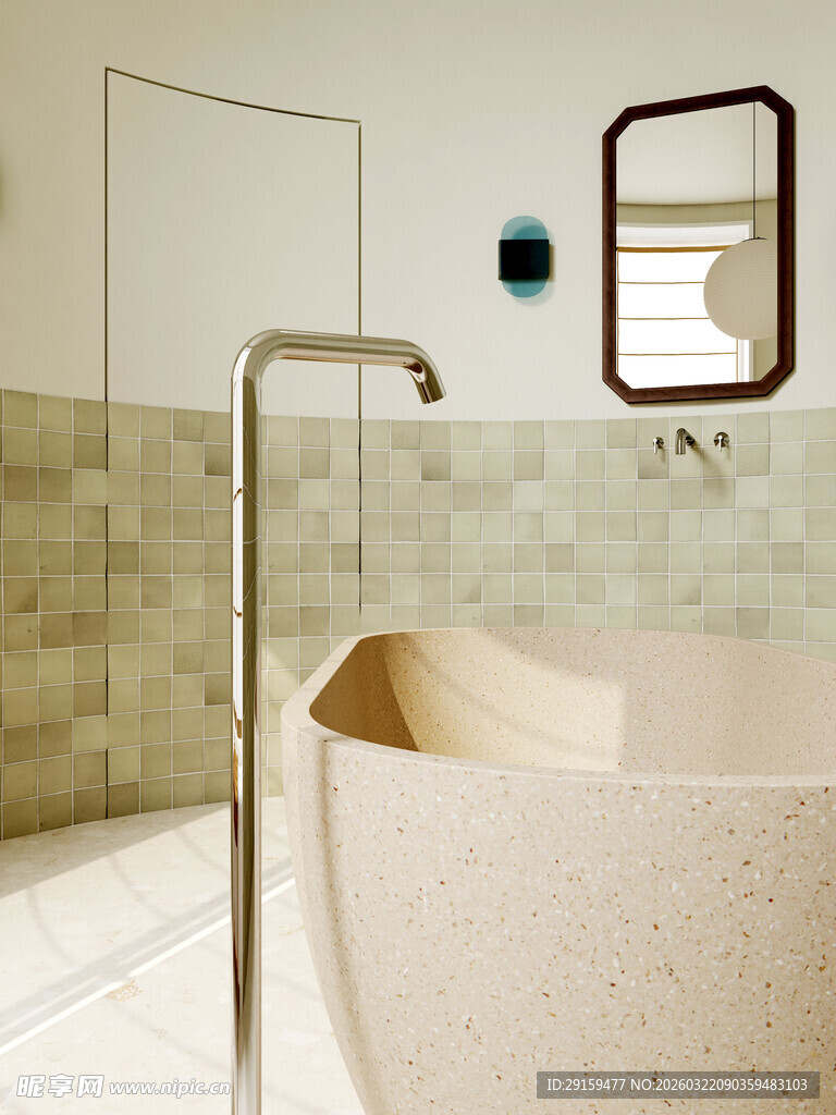 现代简约风独立式浴缸设计