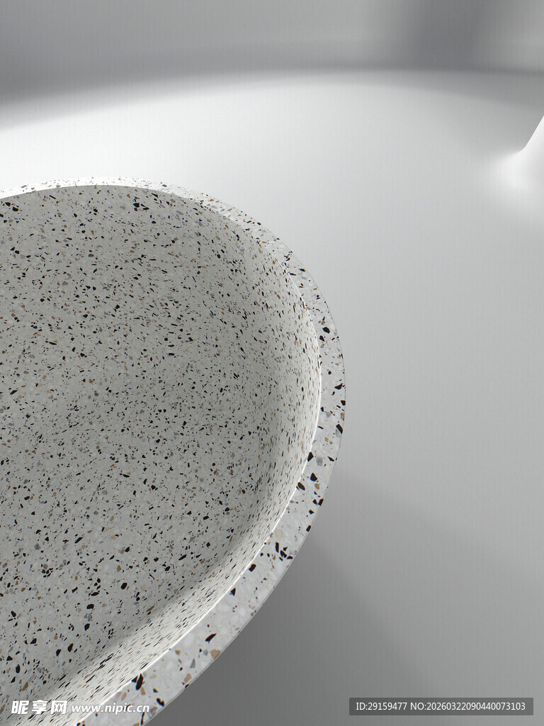 斑点纹理陶瓷碗特写
