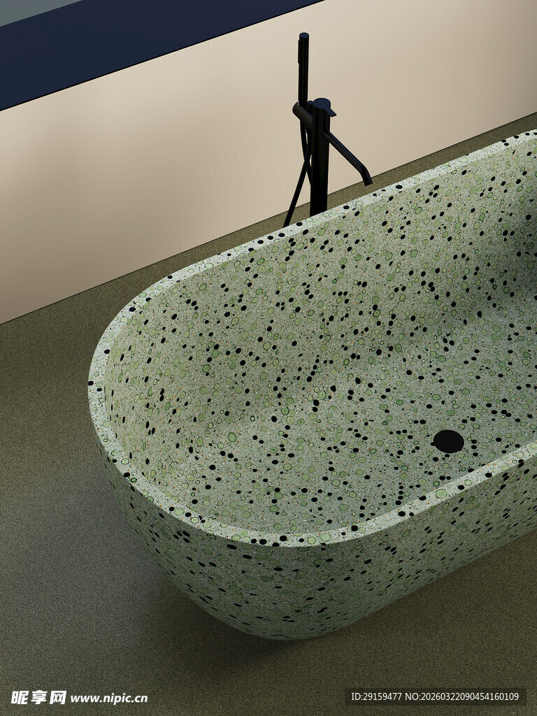 复古斑点浴缸设计展示