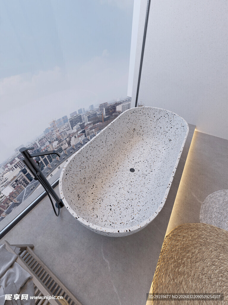 现代风格浴室椭圆形洗手台