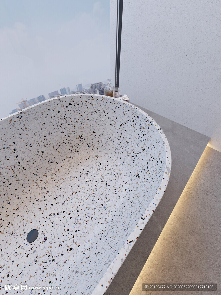 水磨石洗手盆特写