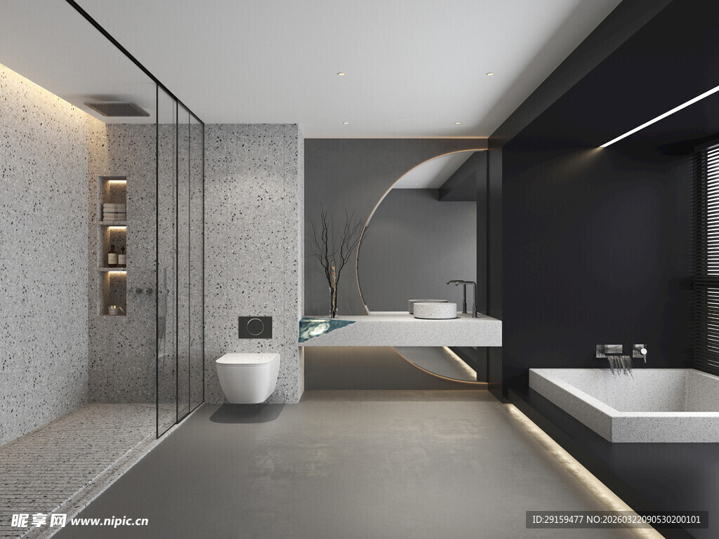 现代简约风豪华浴室空间