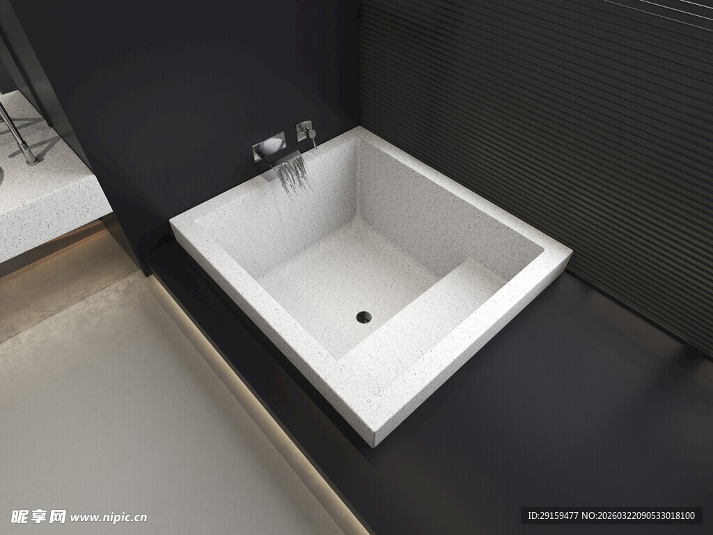 现代简约风格方形洗手池