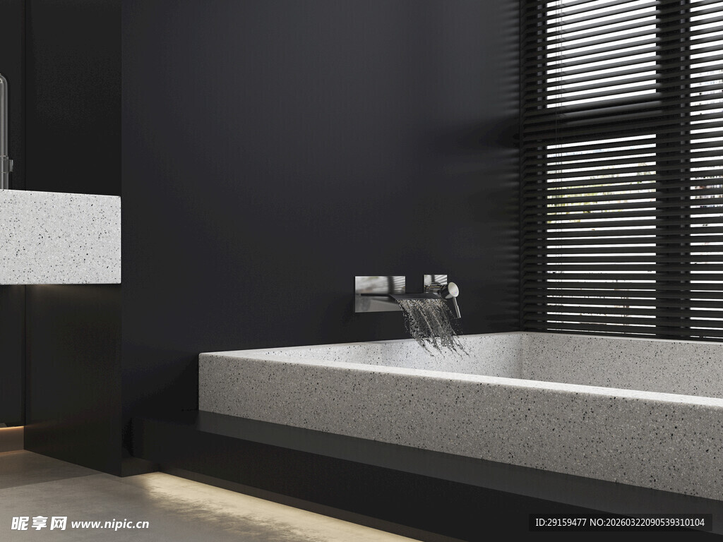 现代简约风黑色系浴室
