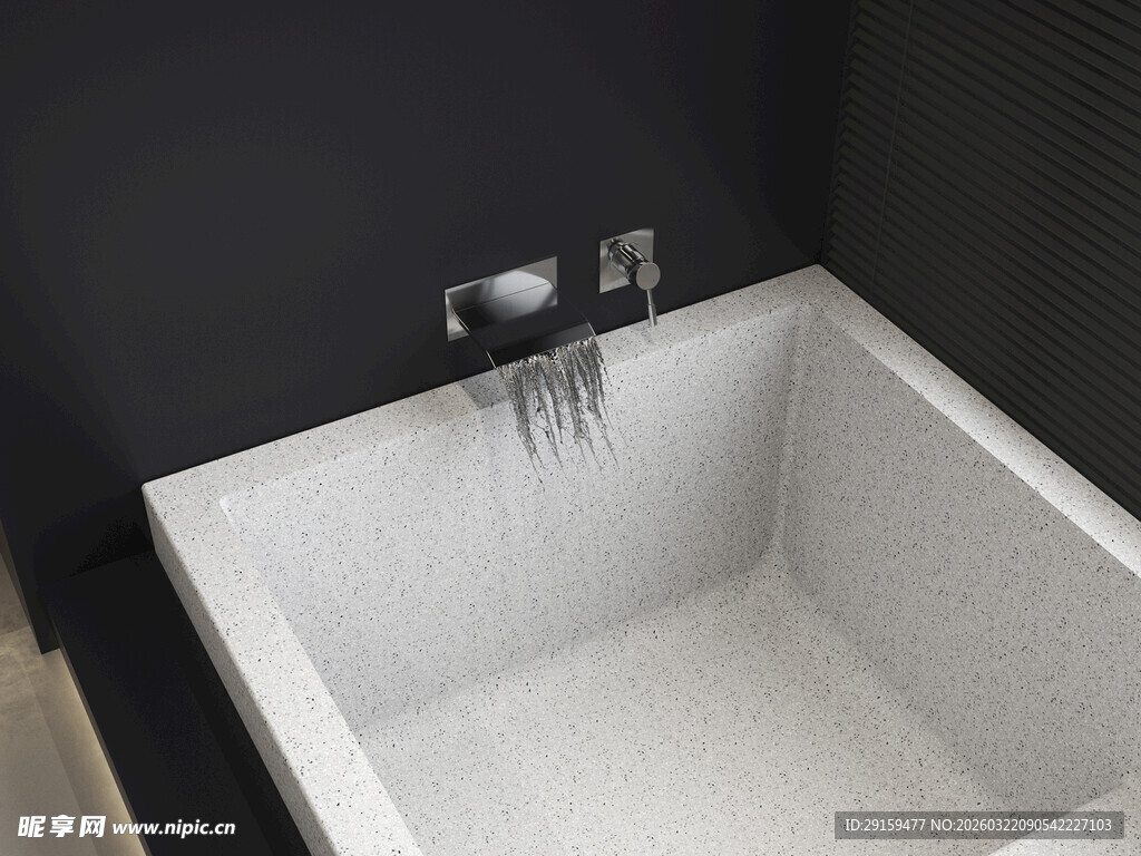 现代简约风格白色浴缸