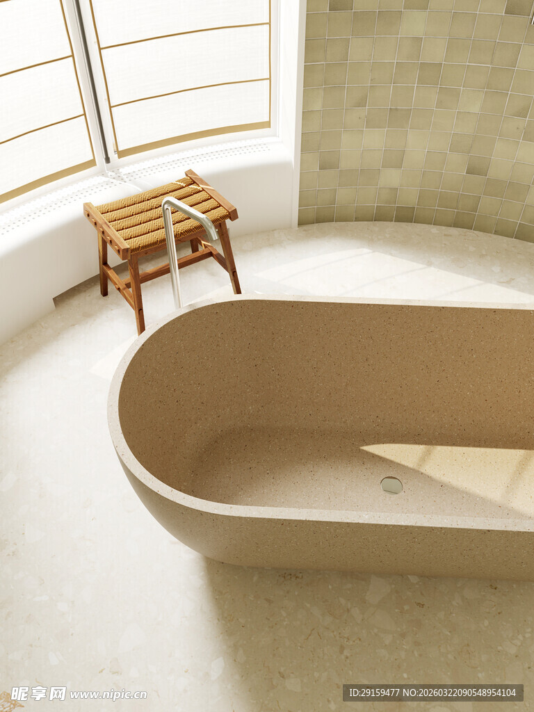 简约风独立式浴缸展示