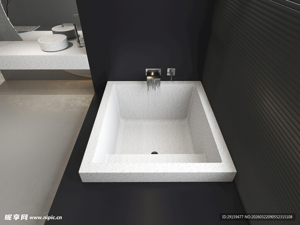 现代简约风格白色洗手盆